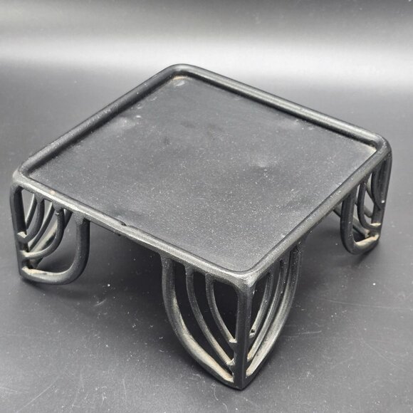 Cast Iron Square Trivet Stand Elegant Arched Legs Candle Figurines Art JE404 - Picture 2 of 4